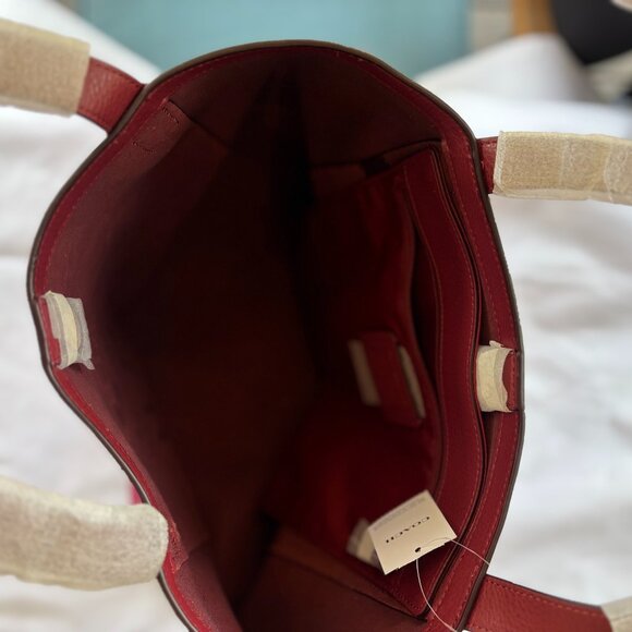 NEW! Coach Tote in Colorblock with Horse & Carriage - Bright Violet Rasbery Pink - Picture 9 of 9